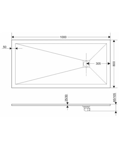 Панель для поддона 100х80 см Grossman Strong GR-S1801001Q