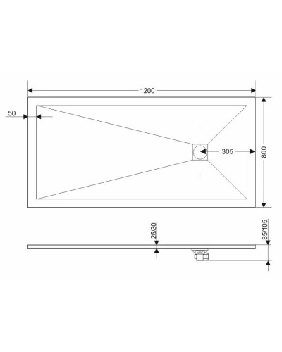 Панель для поддона 120х80 см Grossman Strong GR-S1801201Q