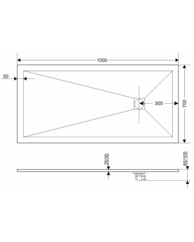 Панель для поддона 100х70 см Grossman Strong GR-S2701001Q