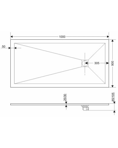 Панель для поддона 100х90 см Grossman Strong GR-S2901001Q