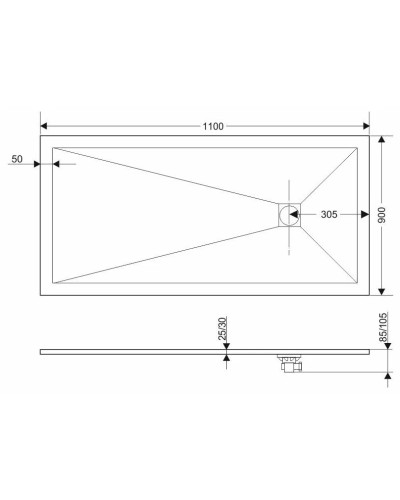 Панель для поддона 110х90 см Grossman Strong GR-S2901101Q