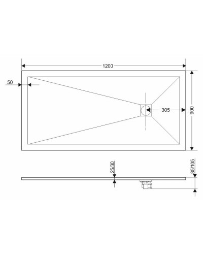 Панель для поддона 120х90 см Grossman Strong GR-S2901201Q