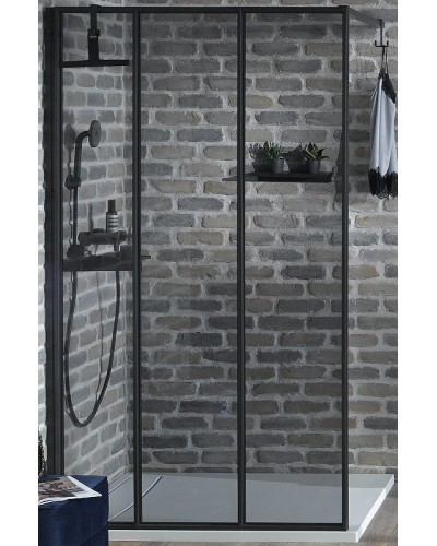 Душевая стенка Jacob Delafon Nouvelle Vague 30 E94WS30-B1 профиль Черный матовый стекло прозрачное