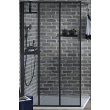 Душевая стенка Jacob Delafon Nouvelle Vague 40 E94WS40-B1 профиль Черный матовый стекло прозрачное