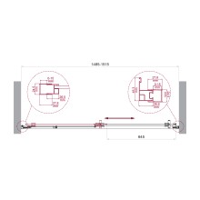 Душевая дверь в нишу BelBagno LUCE-BF-1-150-C-Cr
