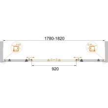 Душевая дверь в нишу CEZARES ANIMA-W-BF-2-180-P-Cr