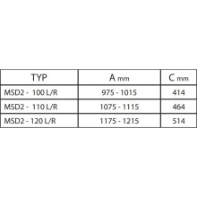 Душевая раздвижная дверь Ravak Matrix MSD2 100 L белый Transparent 0WLA0100Z1