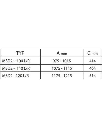 Душевая раздвижная дверь Ravak Matrix MSD2 100 L белый Transparent 0WLA0100Z1