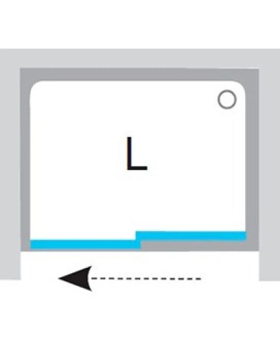 Душевая раздвижная дверь Ravak Matrix MSD2 100 L белый Transparent 0WLA0100Z1