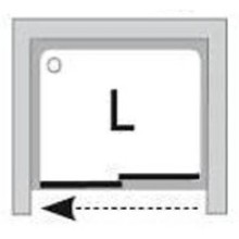 Душевая раздвижная дверь Ravak Rapier NRDP2 100 L белый Transparent 0NNA010LZ1