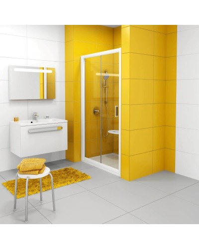 Душевая раздвижная дверь Ravak Rapier NRDP2 100 L белый Grape 0NNA010LZG