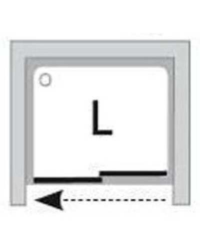 Душевая раздвижная дверь Ravak Rapier NRDP2 110 L сатин Transparent 0NND0U0LZ1