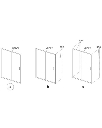 Душевая раздвижная дверь Ravak Rapier NRDP2 120 R сатин Grape 0NNG0U0PZG