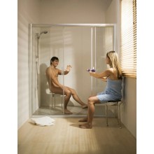 Душевые раздвижные двери Ravak Rapier NRDP4 130 белый Grape 0ONJ0100ZG