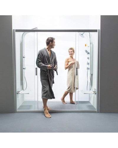 Душевые раздвижные двери Ravak Rapier NRDP4 140 сатин Transparent 0ONM0U00Z1