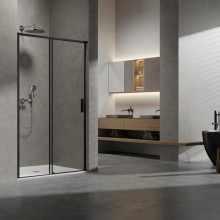 Душевая дверь Vincea Slim VDS-6SL120CLB 120 см, профиль черный матовый, стекло прозрачное