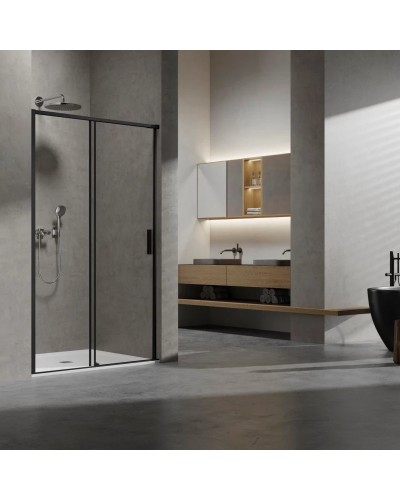 Душевая дверь Vincea Slim VDS-6SL120CLB 120 см, профиль черный матовый, стекло прозрачное