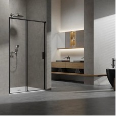 Душевая дверь Vincea Slim VDS-6SL130CLB 130 см, профиль черный матовый, стекло прозрачное