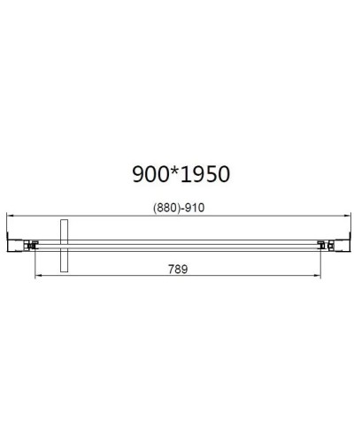 Душевая дверь Vincea Slim VDP-4SL900CL 90 см, профиль хром, стекло прозрачное