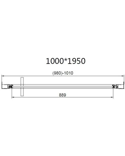Душевая дверь Vincea Slim VDP-4SL100CL 100 см, профиль хром, стекло прозрачное