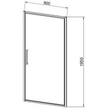 Душевая дверь Vincea Slim VDP-4SL900CLB 90 см, профиль черный матовый, стекло прозрачное