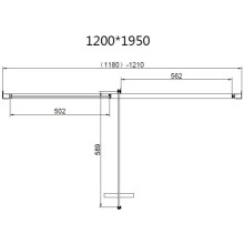 Душевая дверь Vincea Slim VDP-4SL120CLB 120 см, профиль черный матовый, стекло прозрачное