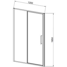 Душевая дверь Vincea Slim VDP-4SL120CLB 120 см, профиль черный матовый, стекло прозрачное