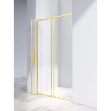 Душевая дверь Vincea Slim VDP-4SL120CLG 120 см, профиль золотой матовый, стекло прозрачное