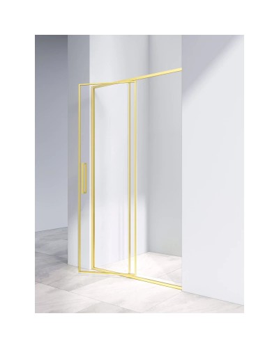 Душевая дверь Vincea Slim VDP-4SL120CLG 120 см, профиль золотой матовый, стекло прозрачное