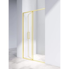 Душевая дверь Vincea Slim VDP-4SL120CLG 120 см, профиль золотой матовый, стекло прозрачное