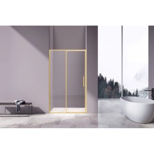 Душевая дверь Vincea Slim VDP-4SL120CLG 120 см, профиль золотой матовый, стекло прозрачное