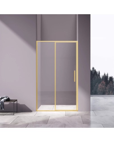 Душевая дверь Vincea Slim VDP-4SL120CLG 120 см, профиль золотой матовый, стекло прозрачное