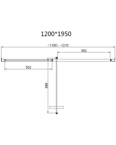 Душевая дверь Vincea Slim VDP-4SL120CLG 120 см, профиль золотой матовый, стекло прозрачное
