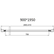 Душевая дверь Vincea Slim VDP-4SL900CLG 90 см, профиль золотой матовый, стекло прозрачное