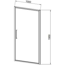 Душевая дверь Vincea Slim VDP-4SL100CLG 100 см, профиль золотой матовый, стекло прозрачное