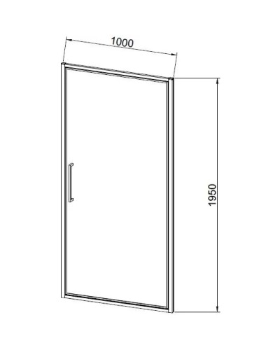 Душевая дверь Vincea Slim VDP-4SL100CLG 100 см, профиль золотой матовый, стекло прозрачное