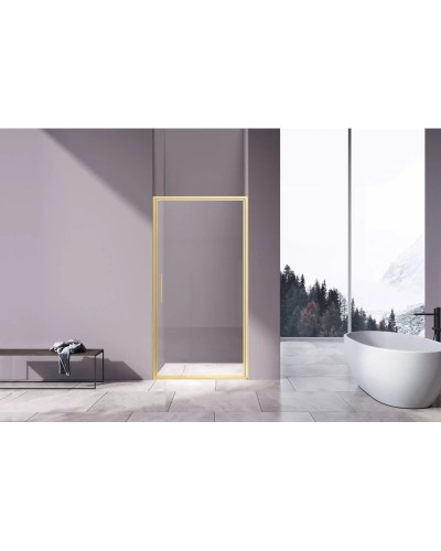Душевая дверь Vincea Slim VDP-4SL100CLG 100 см, профиль золотой матовый, стекло прозрачное