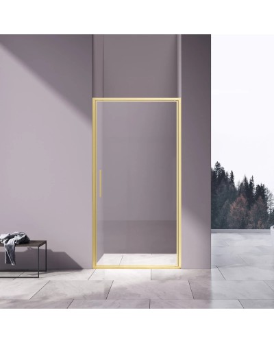 Душевая дверь Vincea Slim VDP-4SL100CLG 100 см, профиль золотой матовый, стекло прозрачное