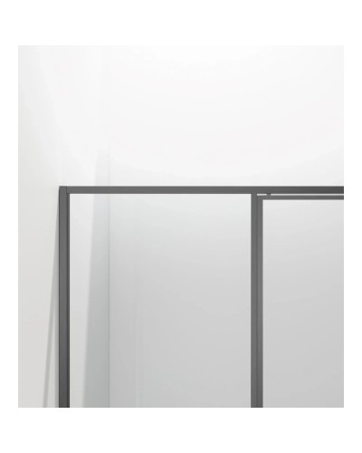 Душевая дверь Vincea Slim VDP-4SL120CLGM 120 см, профиль вороненая сталь, стекло прозрачное