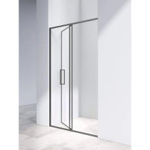 Душевая дверь Vincea Slim VDP-4SL120CLGM 120 см, профиль вороненая сталь, стекло прозрачное