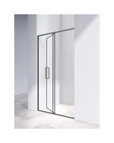 Душевая дверь Vincea Slim VDP-4SL120CLGM 120 см, профиль вороненая сталь, стекло прозрачное