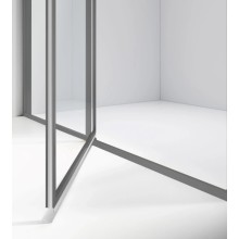 Душевая дверь Vincea Slim VDP-4SL120CLGM 120 см, профиль вороненая сталь, стекло прозрачное