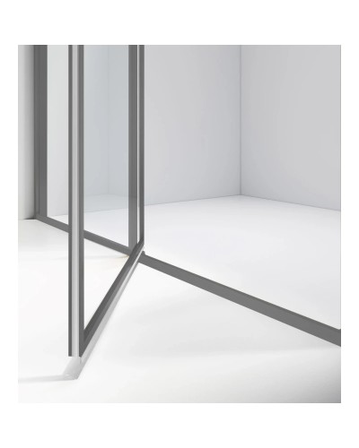 Душевая дверь Vincea Slim VDP-4SL120CLGM 120 см, профиль вороненая сталь, стекло прозрачное