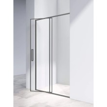 Душевая дверь Vincea Slim VDP-4SL120CLGM 120 см, профиль вороненая сталь, стекло прозрачное