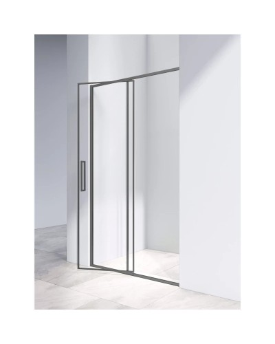 Душевая дверь Vincea Slim VDP-4SL120CLGM 120 см, профиль вороненая сталь, стекло прозрачное