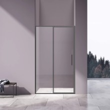 Душевая дверь Vincea Slim VDP-4SL120CLGM 120 см, профиль вороненая сталь, стекло прозрачное