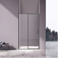Душевая дверь Vincea Slim VDP-4SL120CLGM 120 см, профиль вороненая сталь, стекло прозрачное
