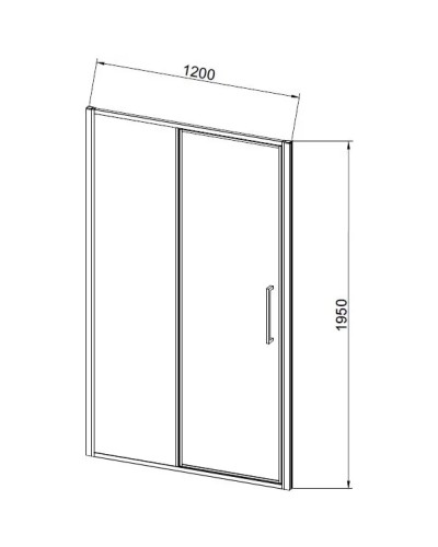 Душевая дверь Vincea Slim VDP-4SL120CLGM 120 см, профиль вороненая сталь, стекло прозрачное