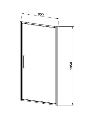 Душевая дверь Vincea Slim VDP-4SL900CLGM 90 см, профиль вороненая сталь, стекло прозрачное