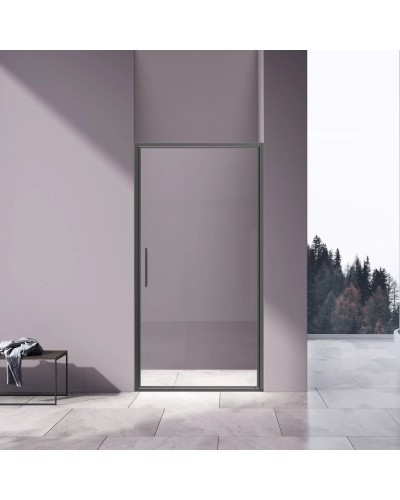 Душевая дверь Vincea Slim VDP-4SL100CLGM 100 см, профиль вороненая сталь, стекло прозрачное